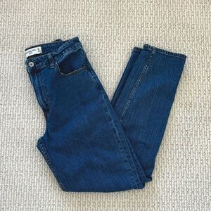 Abercrombie Curve Love High Rise Mom Jean in Medium-Dark Wash